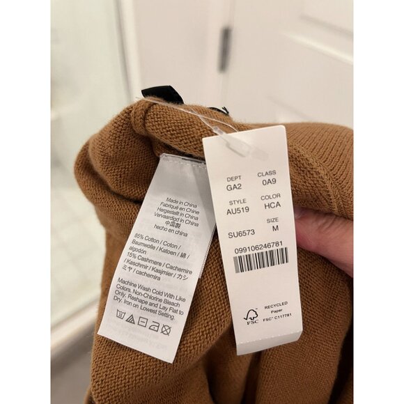 NWT J. Crew Cotton Cashmere Jogger Pant Heathered Caramel Knit Size MEDIUM - Picture 9 of 9